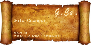 Guld Csongor névjegykártya